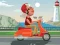Gêm City Scooter Ride Coloring ar-lein