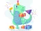 Gêm Dino Party Jigsaw ar-lein