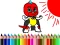 Gêm Back To School: Mask Boy Coloring ar-lein