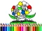 Gêm Back to School: Flowers Coloring ar-lein