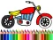 Gêm Back To School: Motorbike Coloring ar-lein