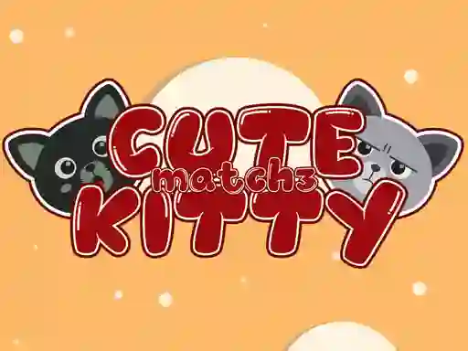 Gêm Cute Kitty Match 3 ar-lein