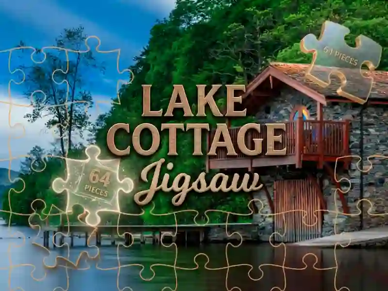 Gêm Lake Cottage Jigsaw ar-lein