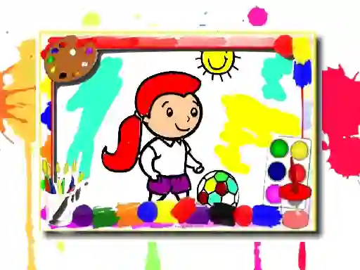 Gêm Football Coloring Book ar-lein