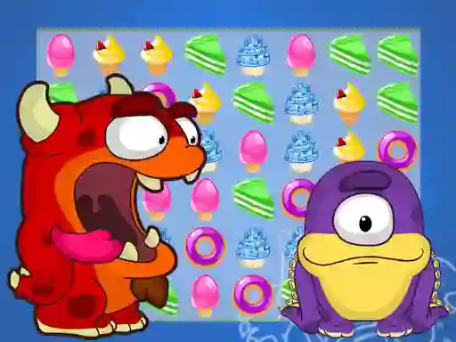 Gêm Candy Monster Match 3 ar-lein