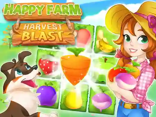 Gêm Happy Farm Harvest Blast ar-lein