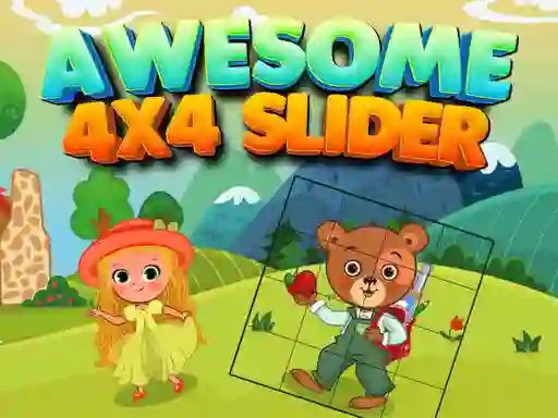 Gêm Awesome 4x4 Slider ar-lein