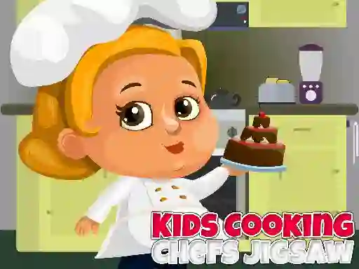 Gêm Kids Cooking Chefs Jigsaw ar-lein