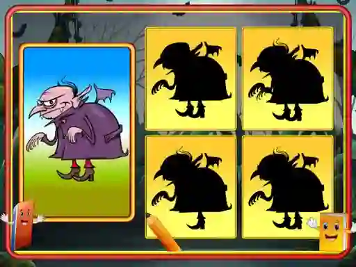 Gêm Shadow Match Halloween ar-lein