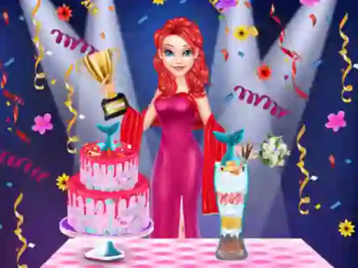 Gêm Mermaid Cake Cooking Design ar-lein