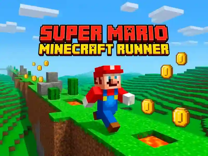 Gêm Super Mario MineCraft Runner ar-lein