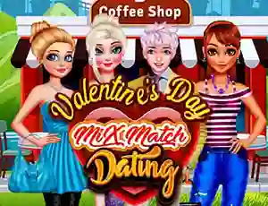 Gêm Valentines Day Mix Match Dating ar-lein
