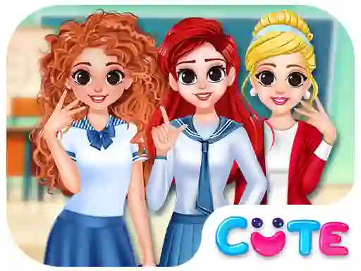 Gêm BFF Princess Back To School ar-lein