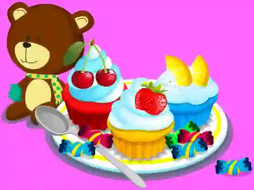 Gêm Cooking Colorful Cupcakes ar-lein