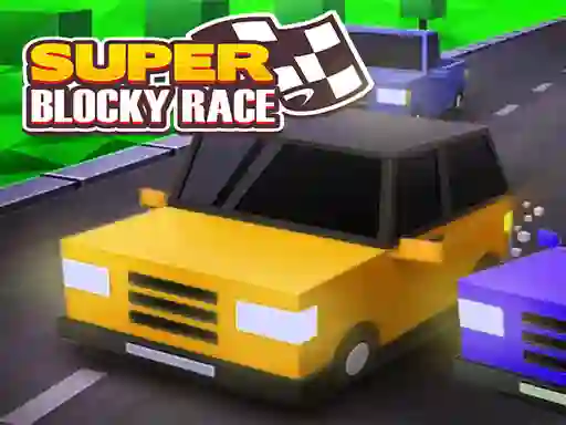 Gêm Super Blocky Race ar-lein