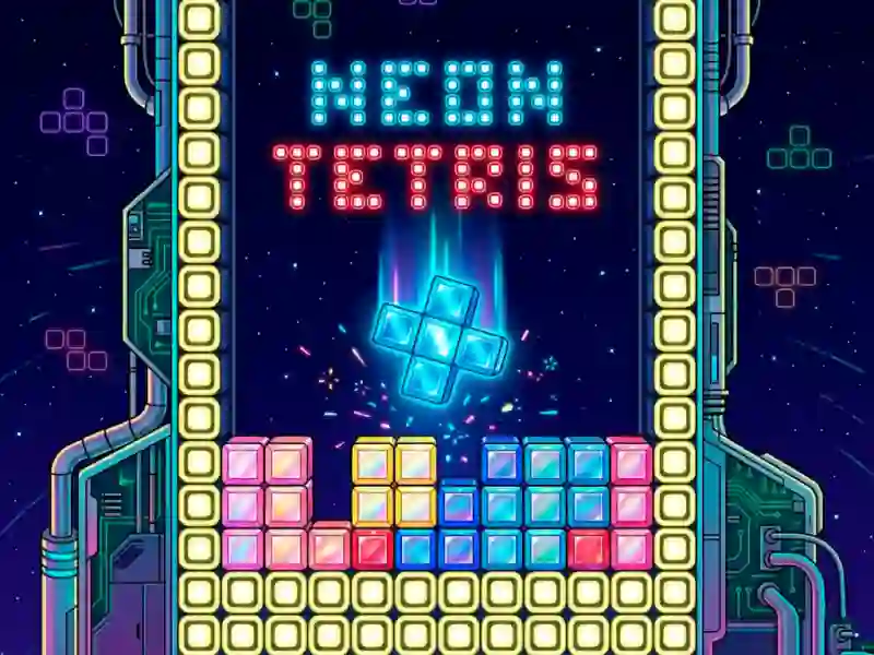 Gêm Neon Tetris ar-lein