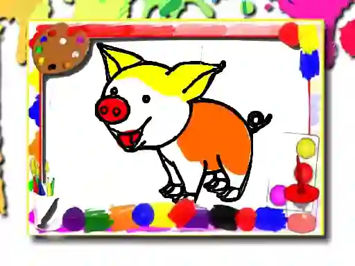 Gêm Pigs Coloring Book ar-lein