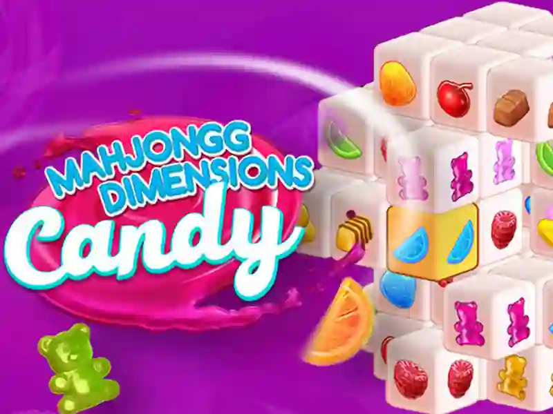 Gêm Candy 3D Mahjong ar-lein