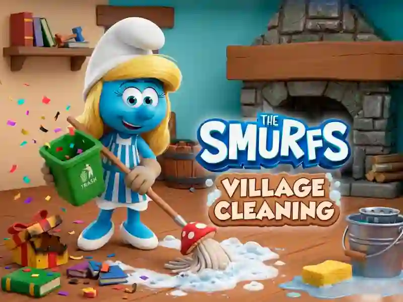 Gêm The Smurfs Village Cleaning ar-lein