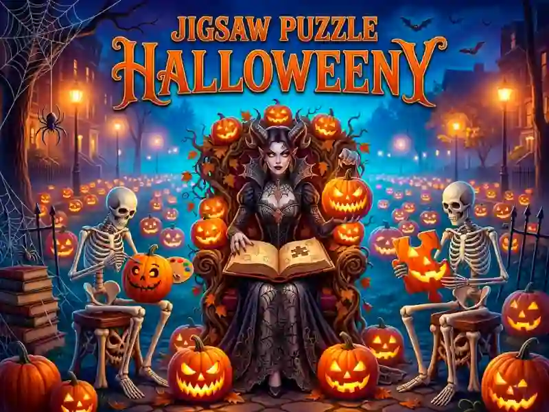 Gêm Jigsaw Puzzle Halloweeny ar-lein