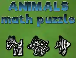 Gêm Animals Math Puzzles ar-lein