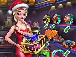 Gêm Ice Queen Shopping Xmas Gift ar-lein