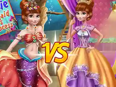 Gêm Anna mermaid vs princess ar-lein