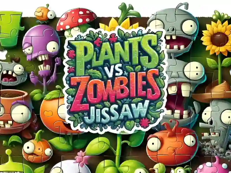 Gêm Plants vs Zombies Jigsaw ar-lein