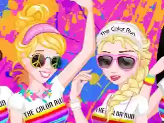 Gêm Princess Color Run ar-lein