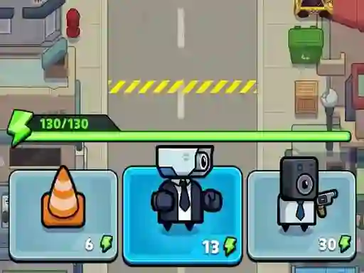 Gêm Toilet fight Police vs zombie ar-lein