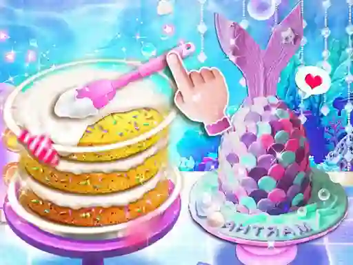 Gêm Unicorn Chef Mermaid Cake ar-lein
