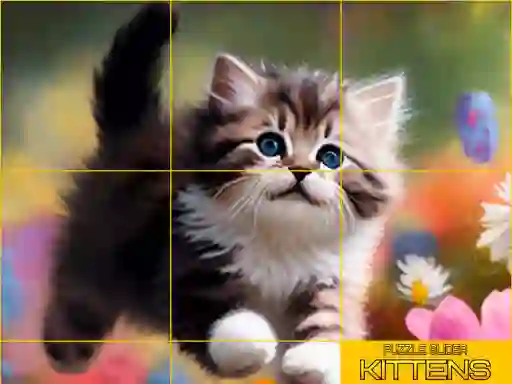 Gêm Puzzle Sliding Kittens ar-lein