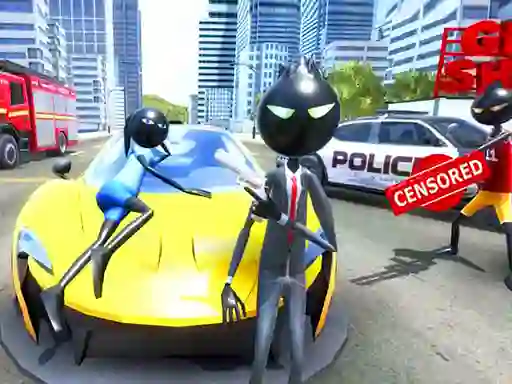 Gêm Amazing Crime Strange Stickman Rope Vice Vegas ar-lein