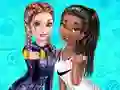 Gêm Elsa And Tiana Workout Buddies ar-lein
