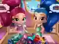 Gêm Shimmer And Shine Wardrobe Cleaning ar-lein