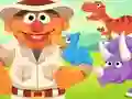 Gêm 123 Sesame Street: Ernie's Dinosaur Day Care ar-lein