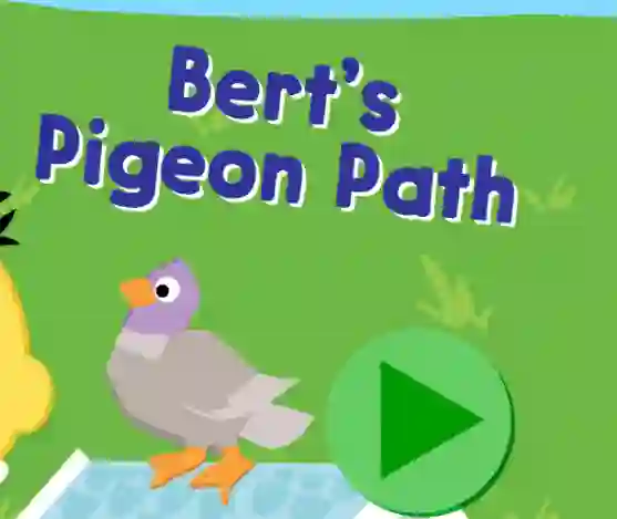Gêm 123 Sesame Street: Bert's Pigeon Path ar-lein