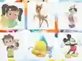 Gêm Cartoon Characters: Memory ar-lein
