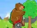 Gêm Bear on a Scooter ar-lein