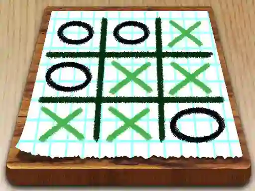 Gêm Tic Tac Toe Paper Note ar-lein