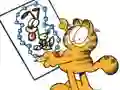 Gêm Garfield connects the dots ar-lein
