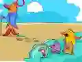 Gêm Cartoon Birds Differences ar-lein