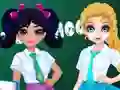 Gêm Jacqueline and Eliza School Bag Design Contest ar-lein