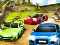 Gêm Dino Car Race ar-lein