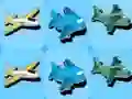 Gêm Big Fast Airplanes Match 3 ar-lein