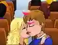 Gêm Yellow Bus Kiss ar-lein