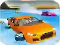Gêm Crazy Water Surfing Car Race ar-lein