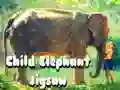 Gêm Child Elephant Jigsaw ar-lein