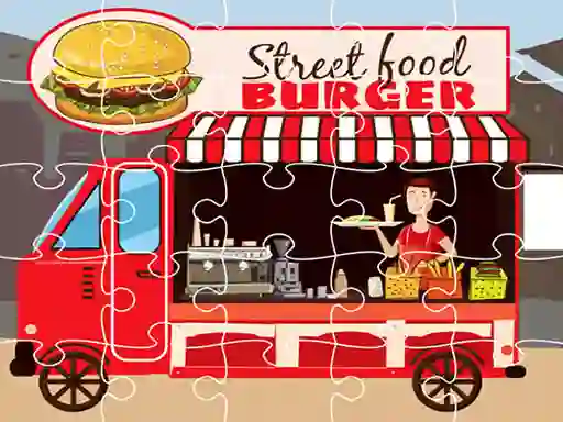 Gêm Burger Trucks Jigsaw ar-lein
