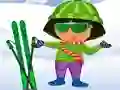 Gêm Dora Ski Dress up ar-lein